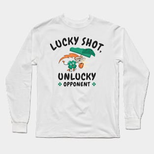 St. Patrick's Day Shamrock Clover Basketball Hoops Long Sleeve T-Shirt